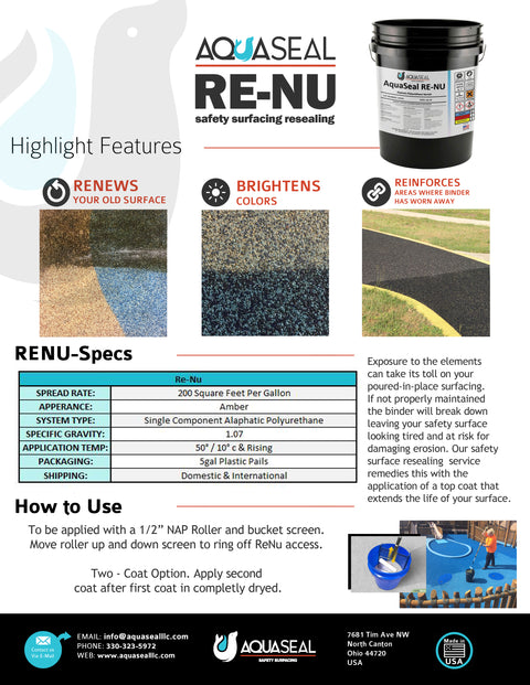 RE-NU spec sheet