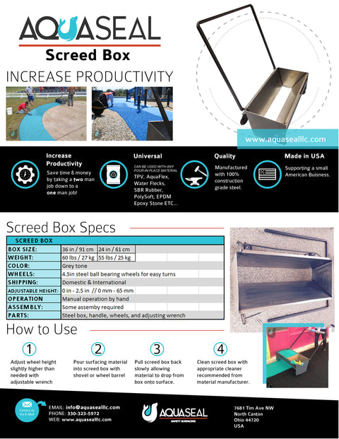 10" Pour-In-Place Roller spec sheet